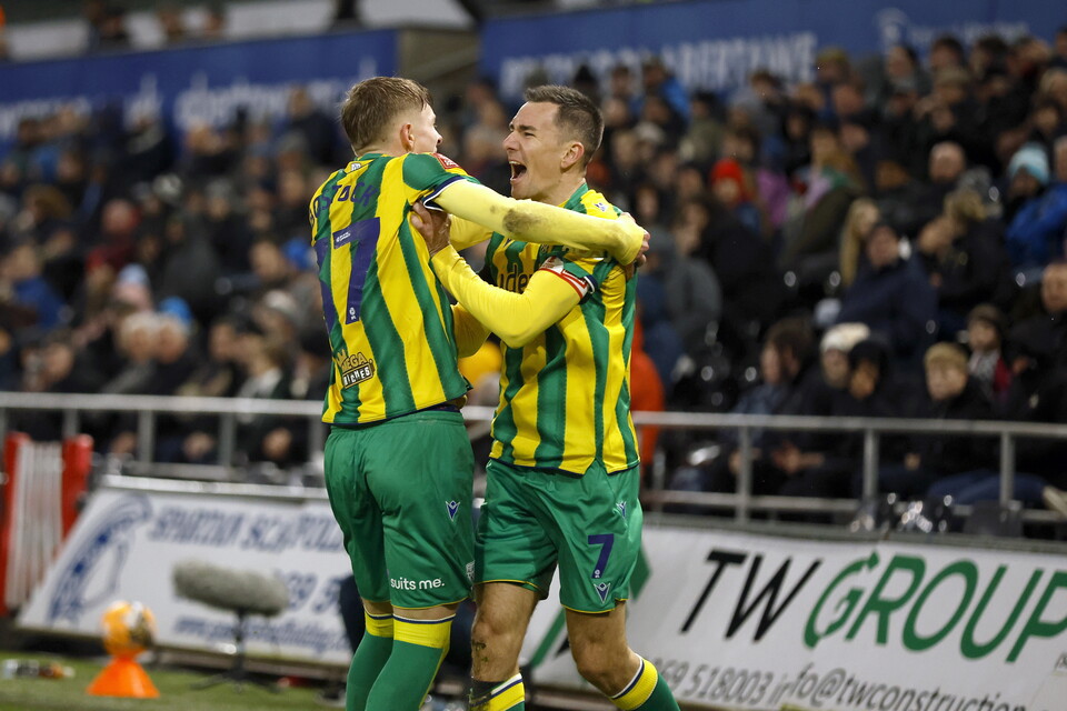 Jed Wallace celebrates.