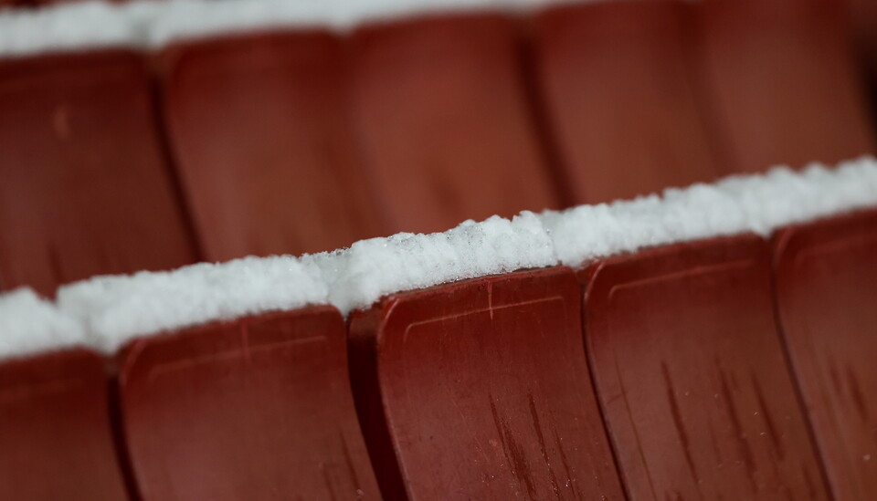 Snow at Arsenal.