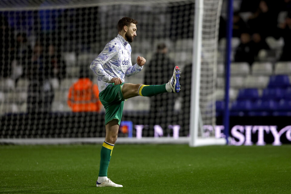 Nat Phillips warms up
