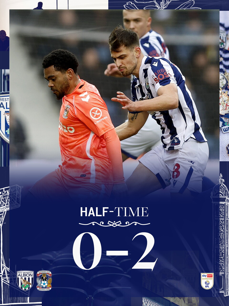 West Brom 0-2 Coventry City