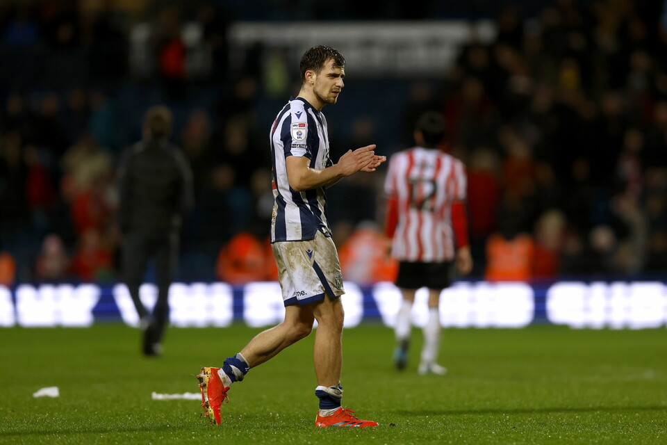 Jayson Molumby applauds the fans