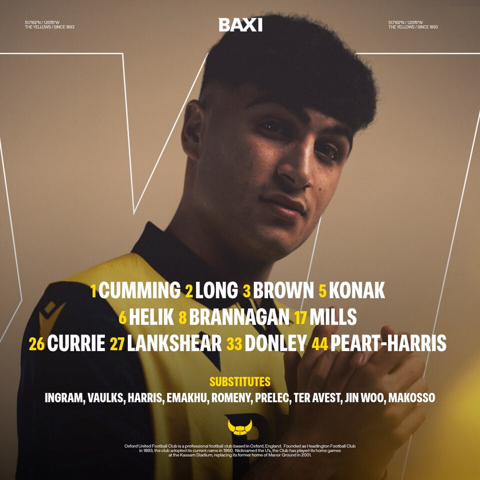 Oxford's line-up