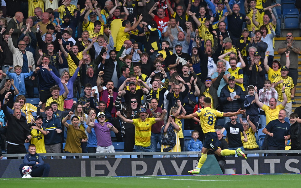 Cameron Brannagan of Oxford United celebrates