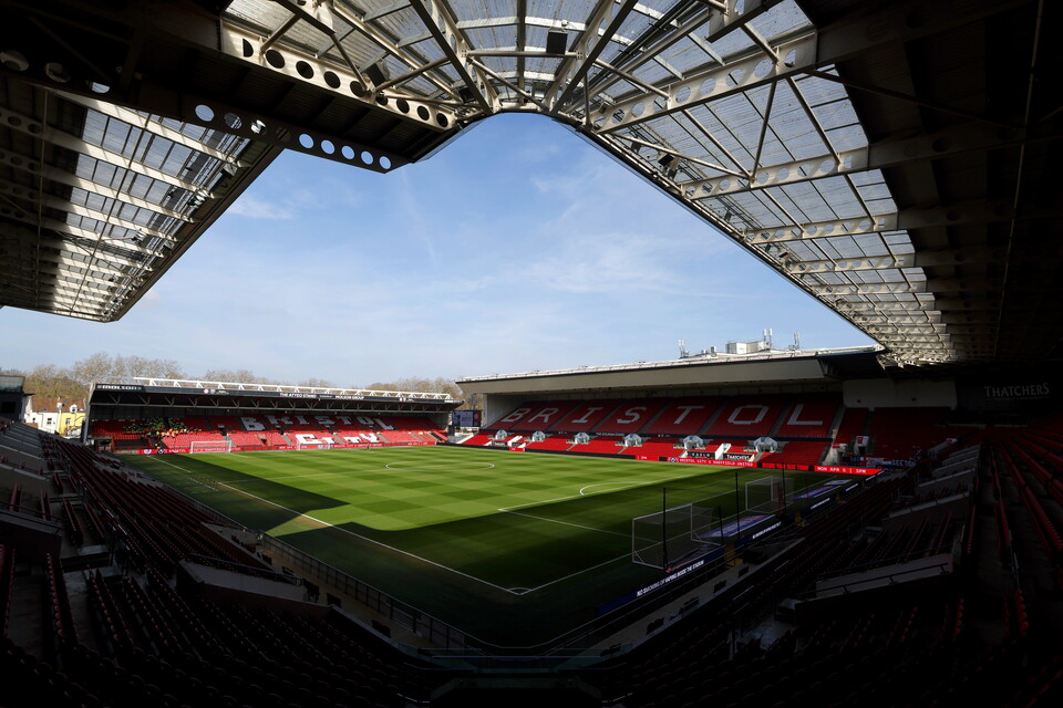 A general view of Ashton Gate