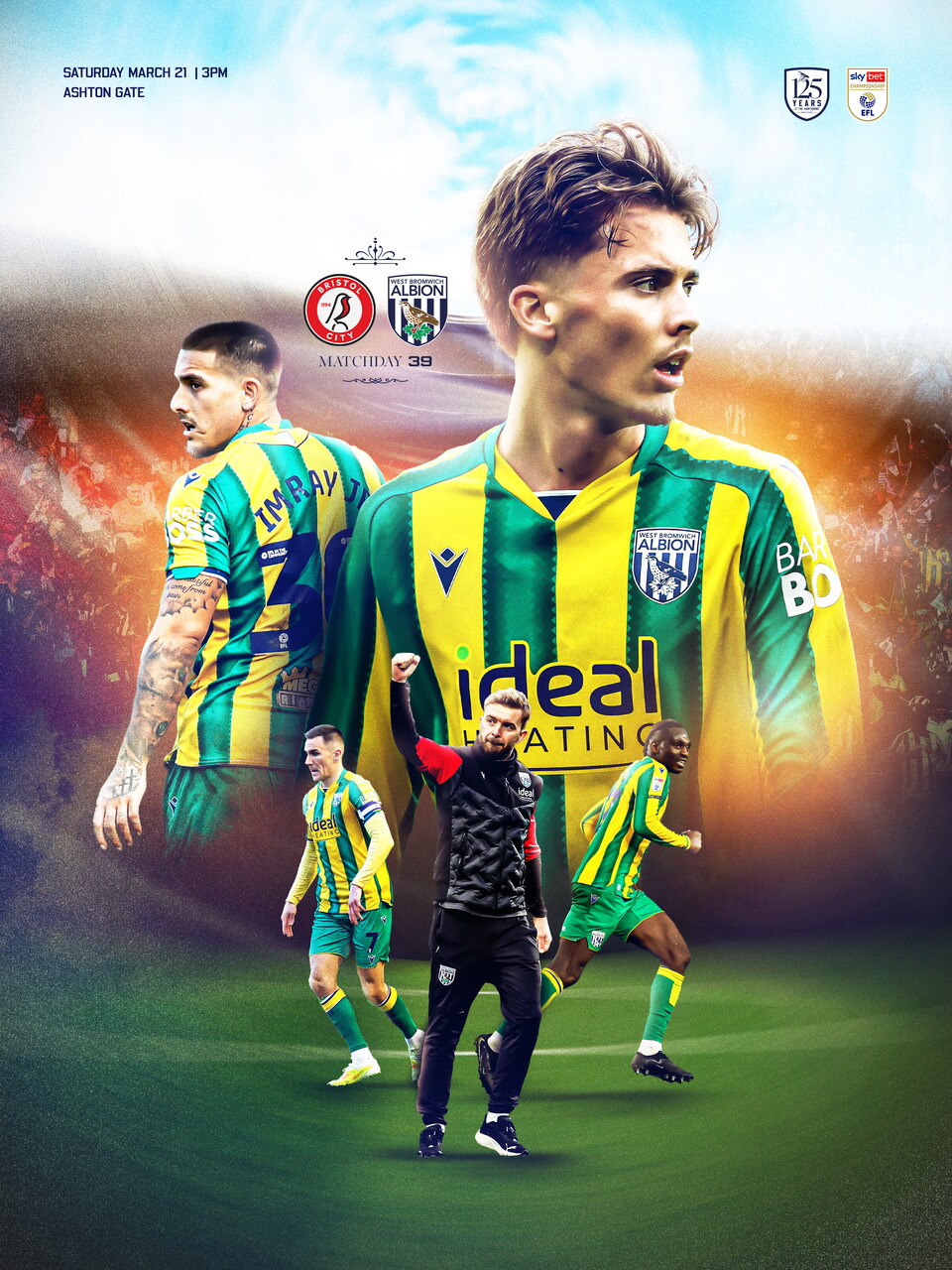 The matchday graphic for today's game away at Bristol City.