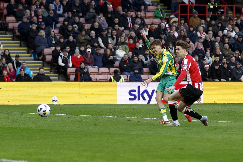 Isaac Price's shot is saved