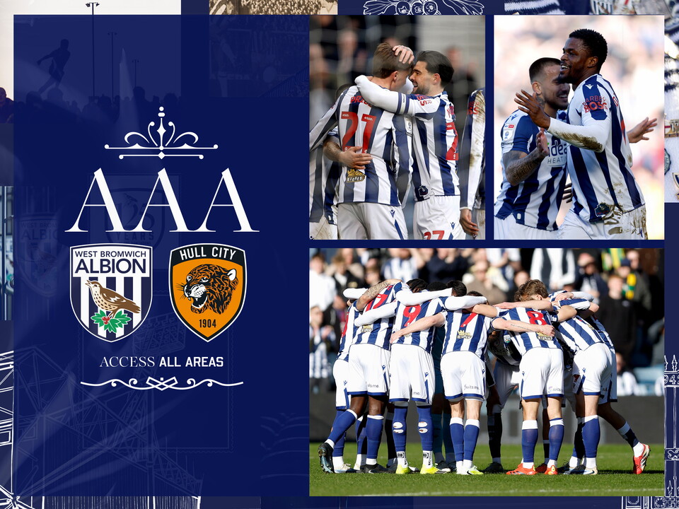AAA graphic for Hull City game with three images from the match on 