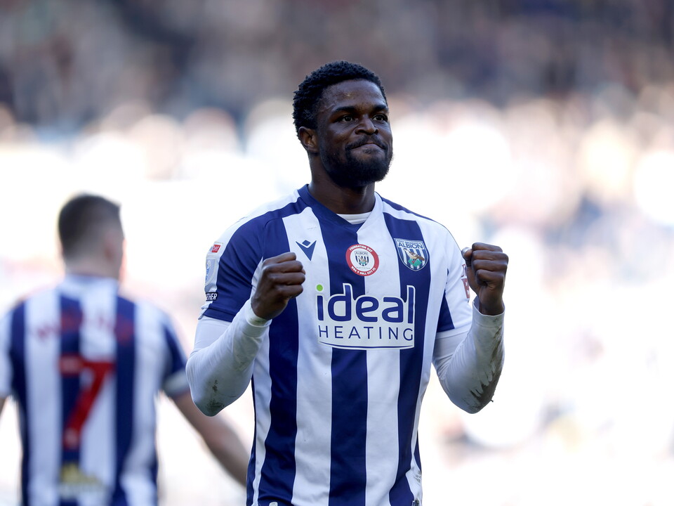 An image of Josh Maja celebrating his goal against Hull