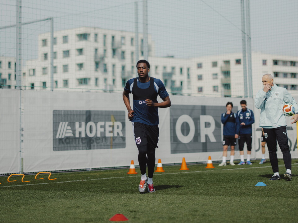 A photo of U21 midfielder Souleyman Mandey training for Austria U21s