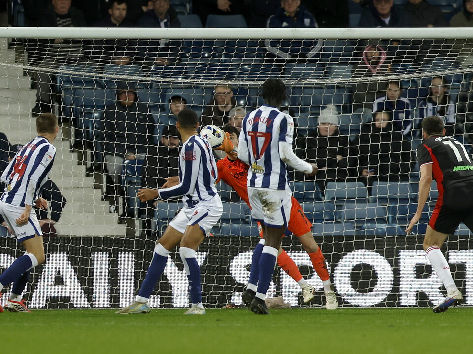 An image of Max O'Leary saving a Southampton effort