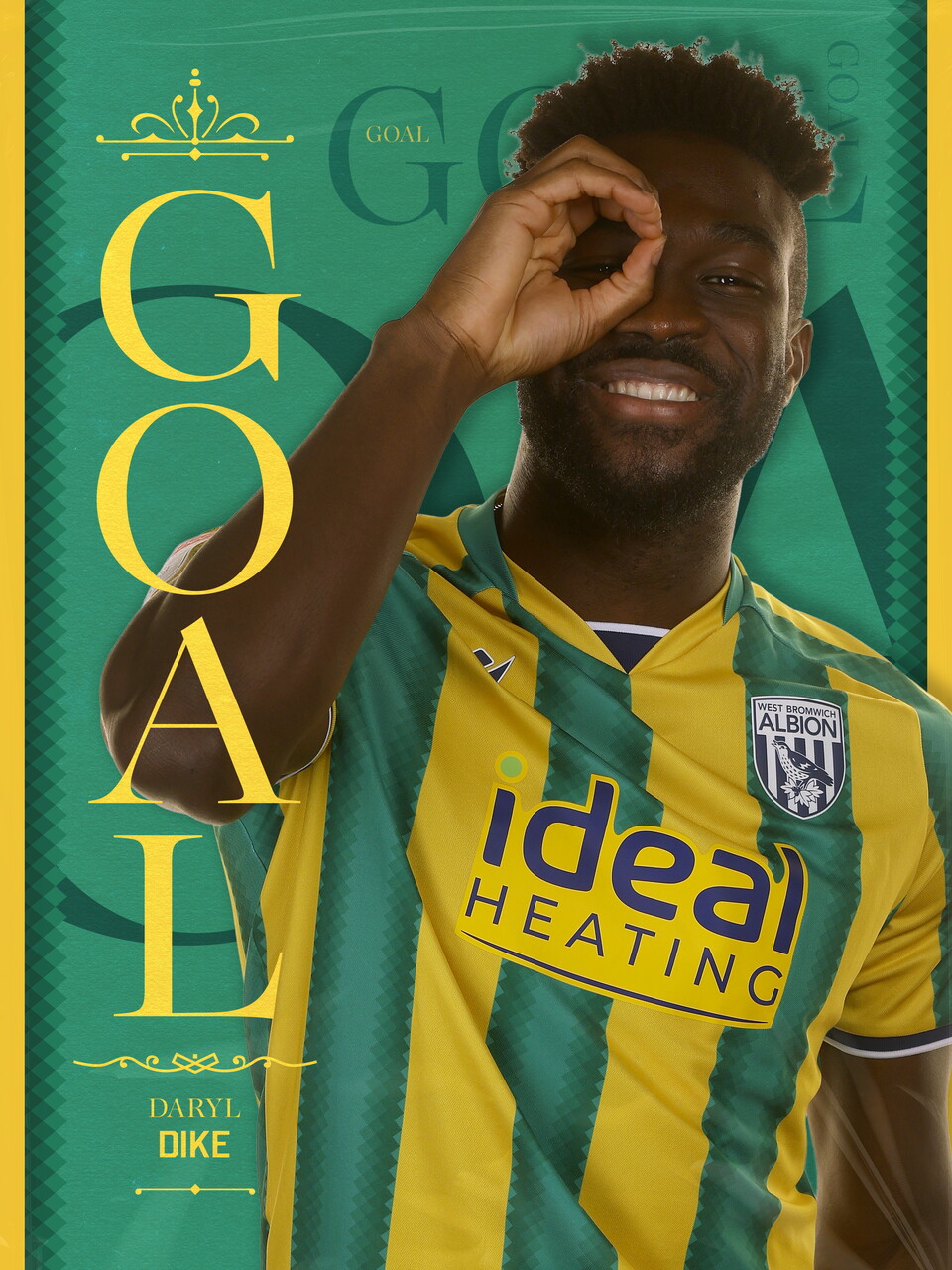 Daryl Dike's goal graphic