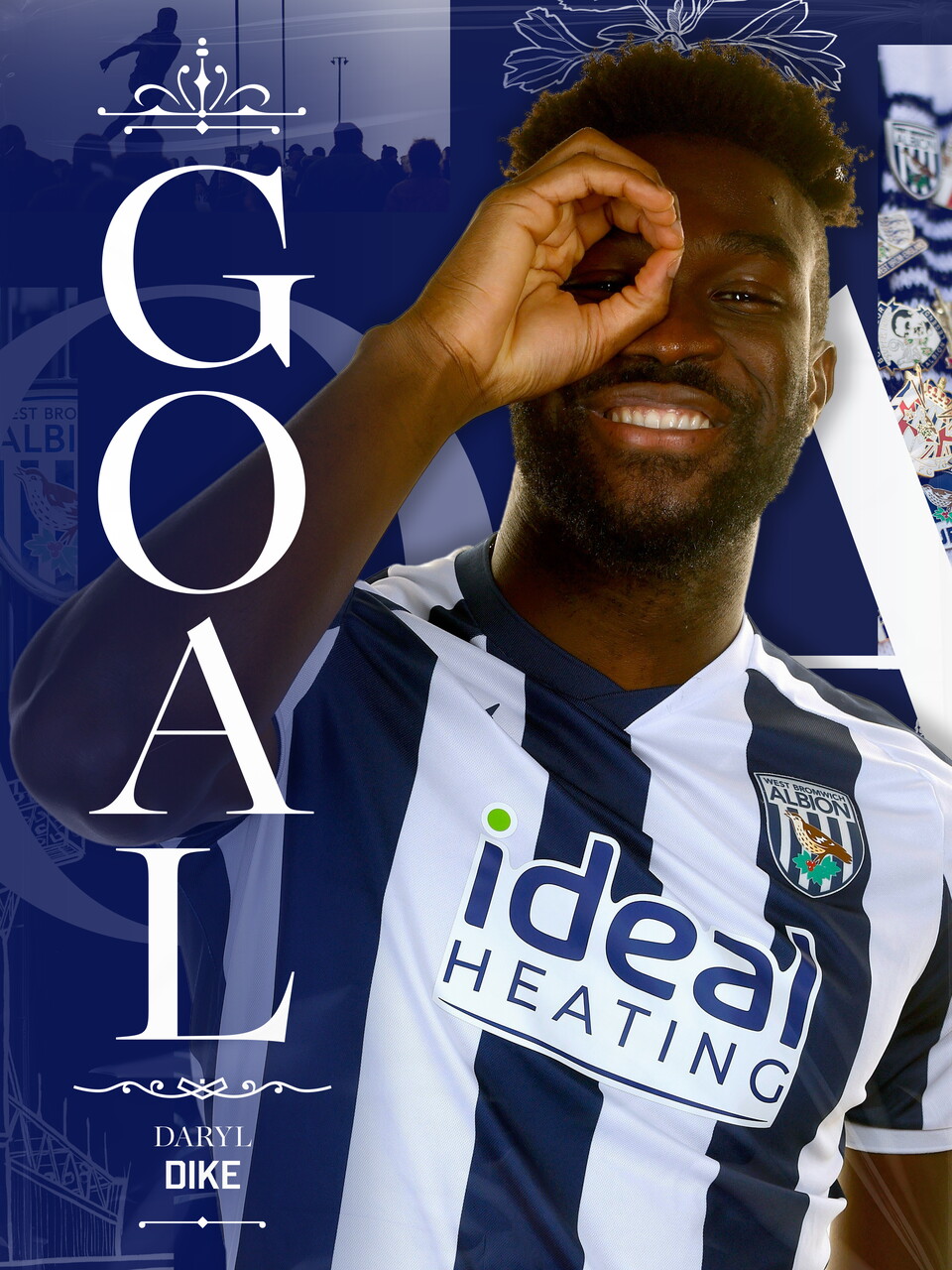 Daryl Dike's goal graphic
