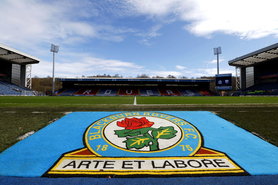 A general view of the Riverside Stand at Ewood Park
