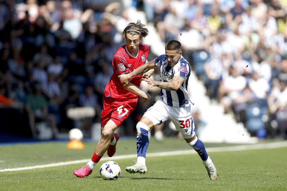 Danny Imray on the ball against Ipswich