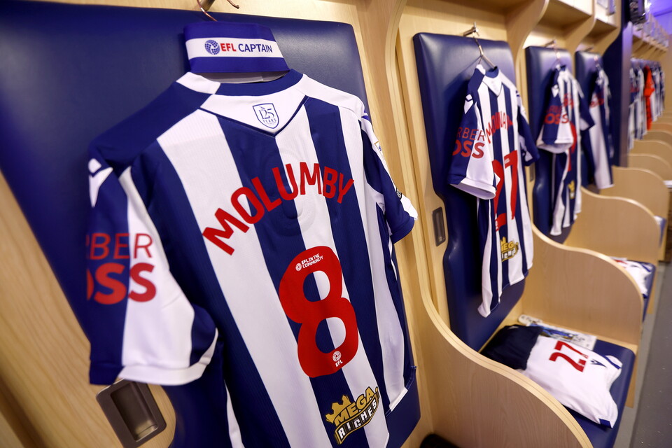 Jayson Molumby's shirt hanging up in the dressing room