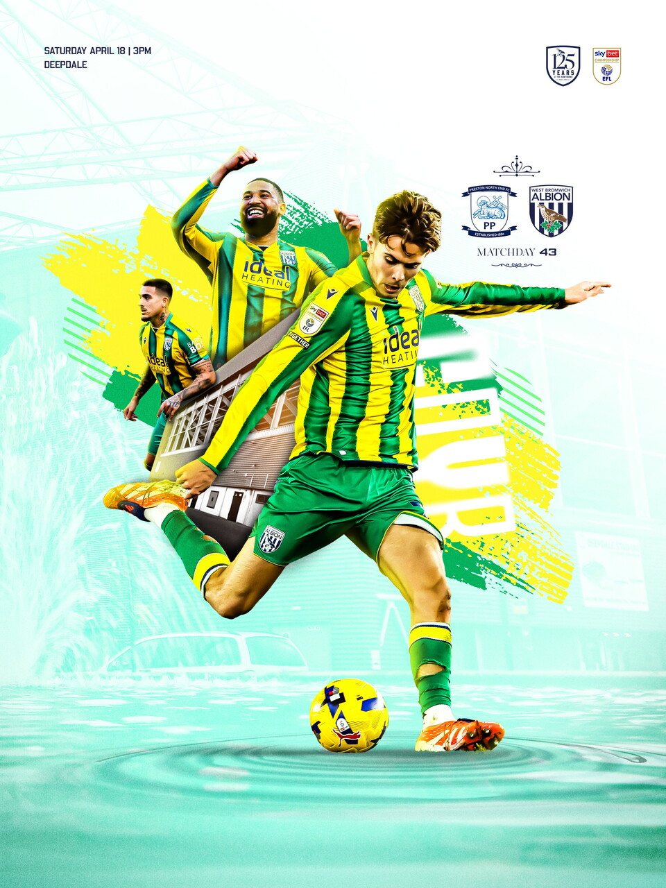 A matchday graphic