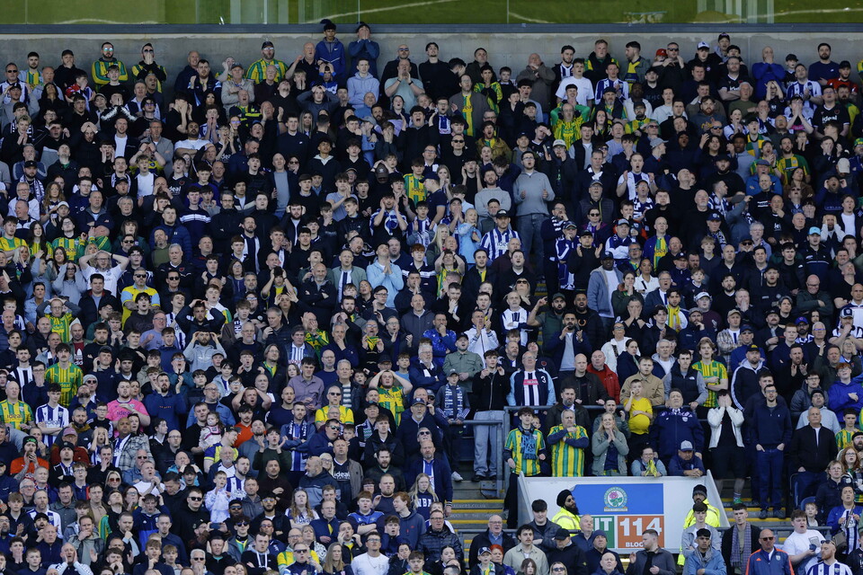 Away supporters at Blackburn Rovers