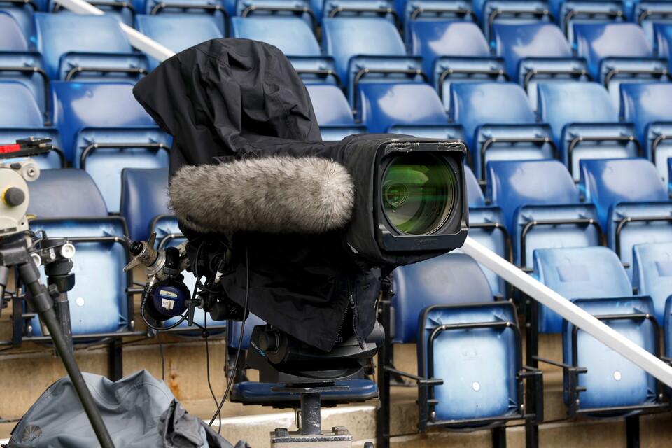 A Sky Sports camera at The Hawthorns