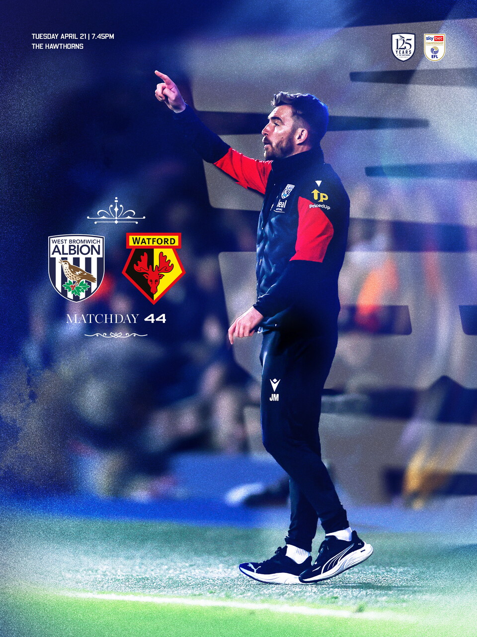 A matchday graphic