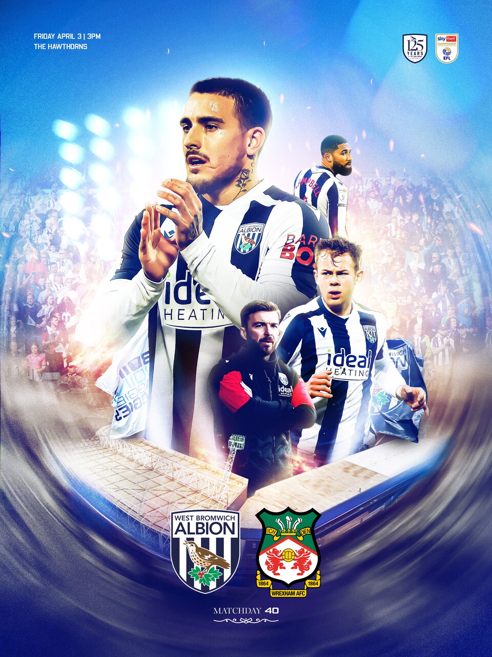 A matchday graphic