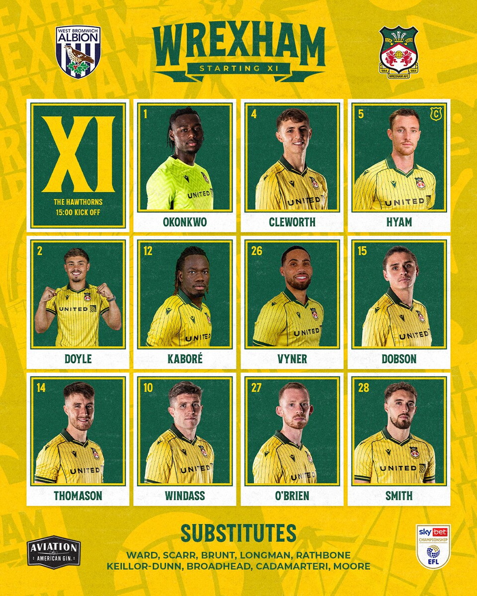 Wrexham's lineup