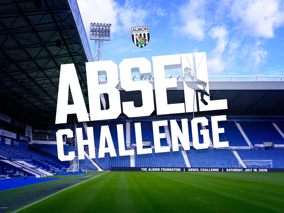 View of the Birmingham Rd Stand with Abseil wordmark.