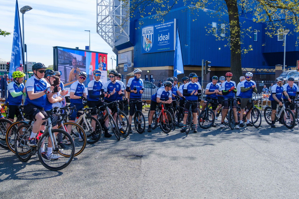 Cyclists in the Fanzone.