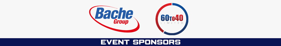 Logos for event supports Bache Group and 60to40 Ltd.