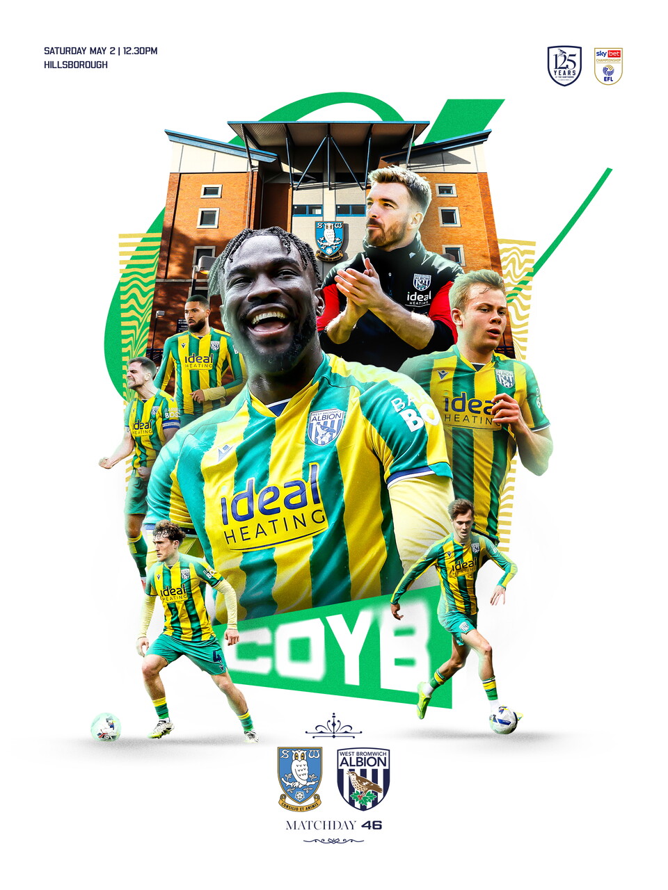 A matchday graphic