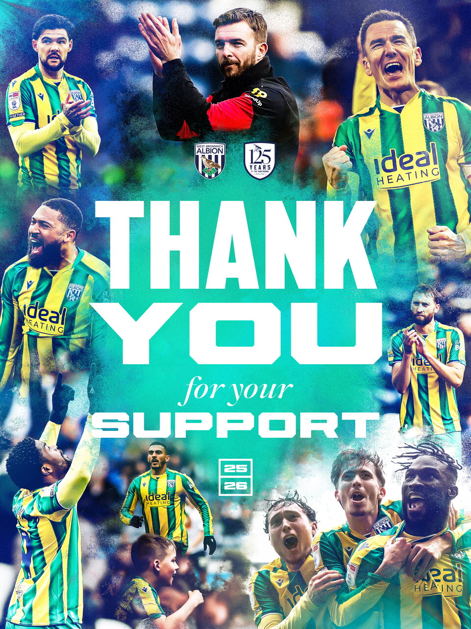 A thank you graphic to the fans