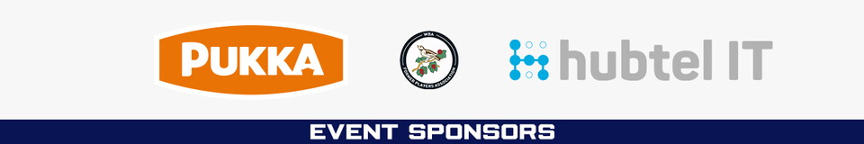 Pukka Pies, WBA Former Players Association and Hubtel IT logos.