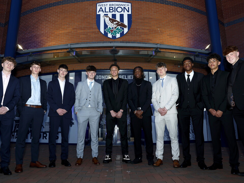 A photo of Albion's new scholars ahead of the 2026/27 term 