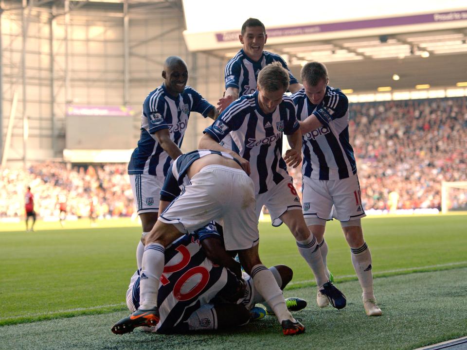 Celebrations against Manchester United