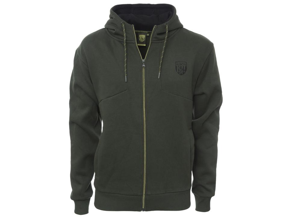Zip Through Hoodie - Olive