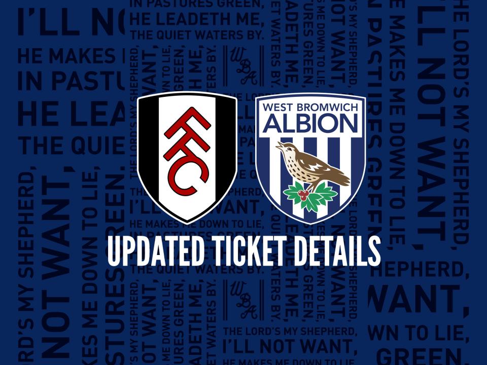Updated Fulham tickets