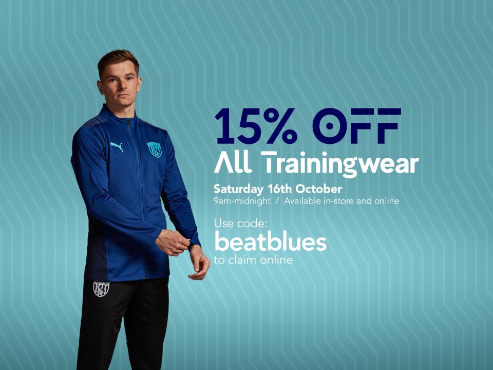 15% off Trainingwear BEAT THE BLUES