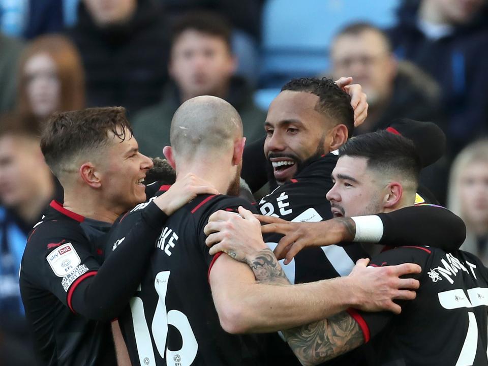 Albion celebrate at Coventry 