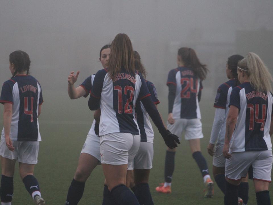 Albion Women signed off for Christmas with a 2-0 victory at Solihull Moors in the Birmingham County Cup on Sunday thanks to goals from Leanne Robinson and Leigh Dugmore