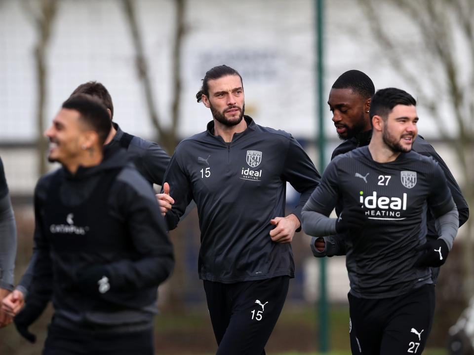 Andy Carroll in training for the first time