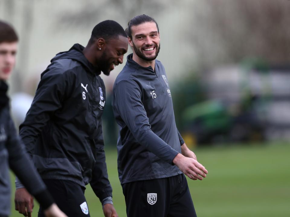 Andy Carroll in training for the first time