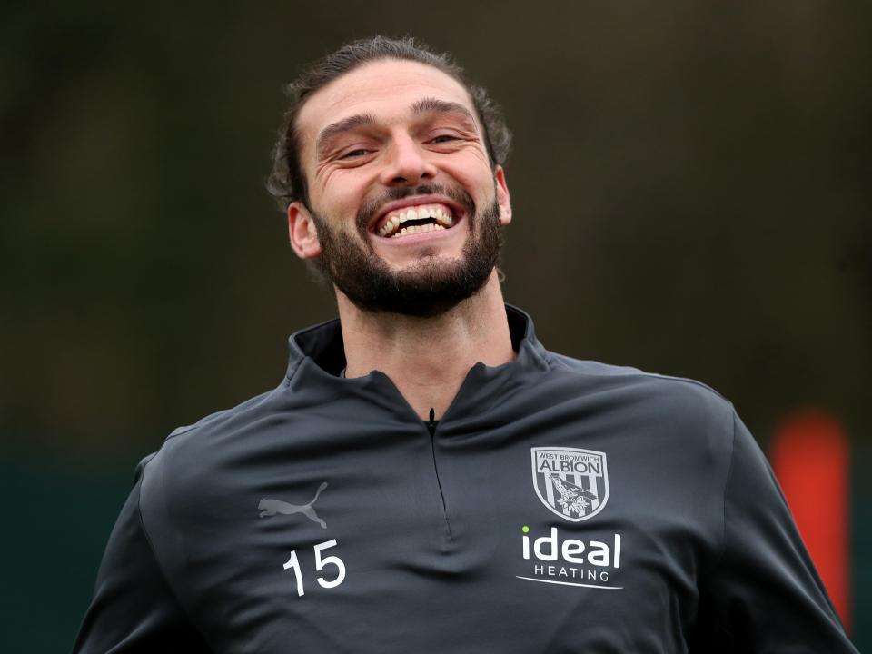 Andy Carroll in training for the first time