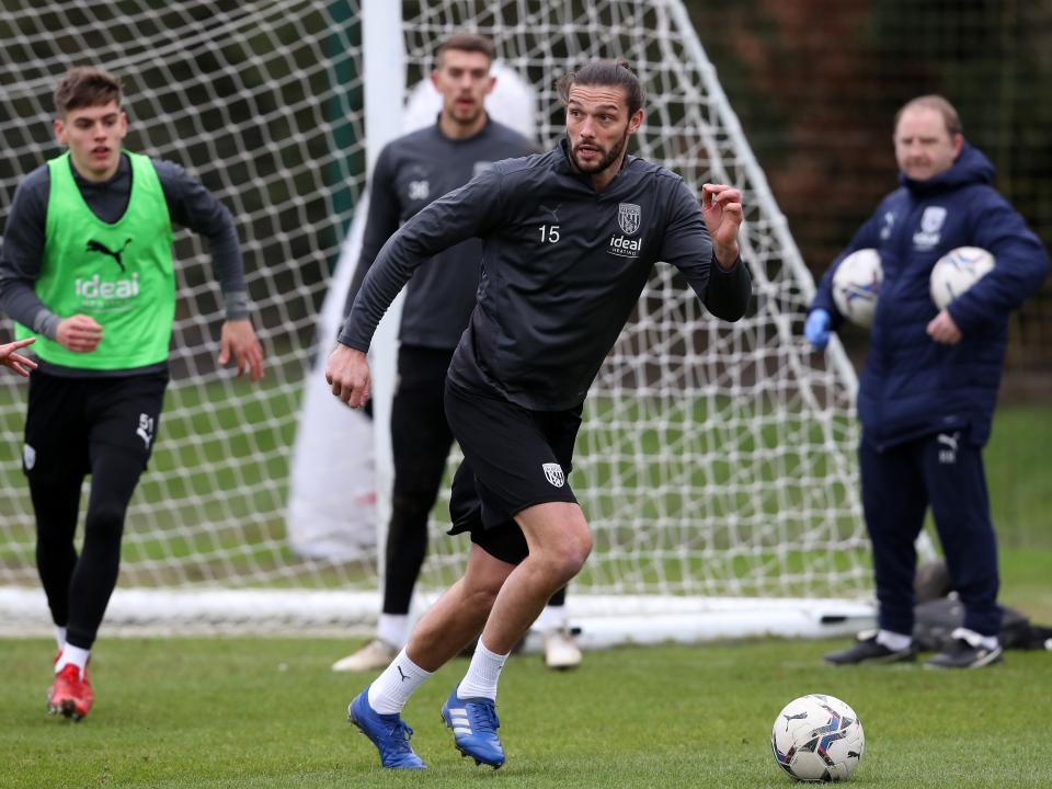 Andy Carroll in training for the first time