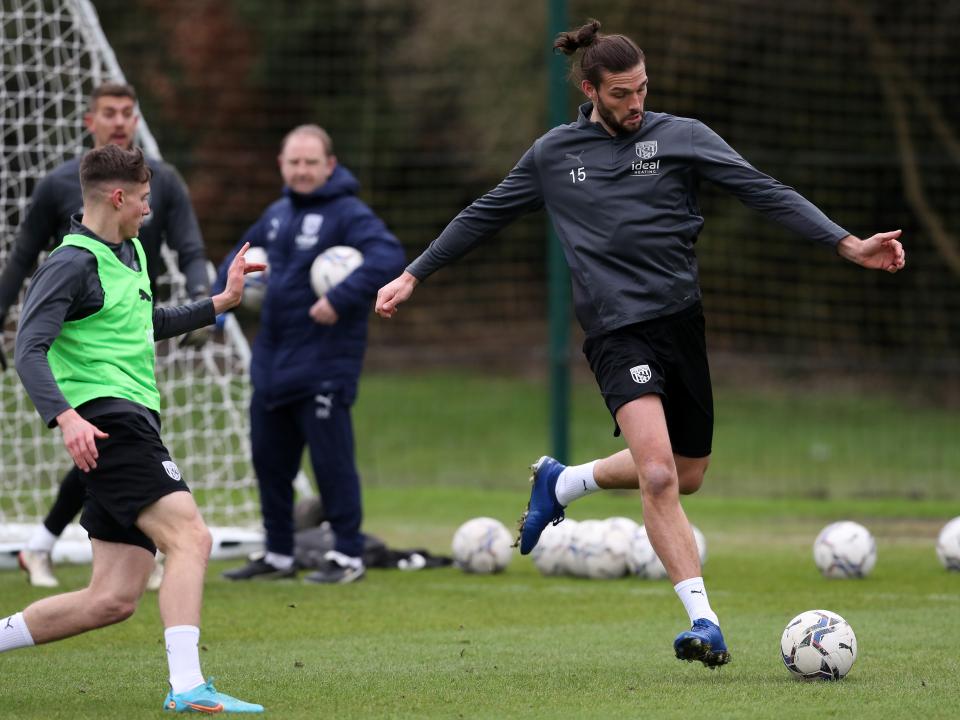 Andy Carroll in training for the first time