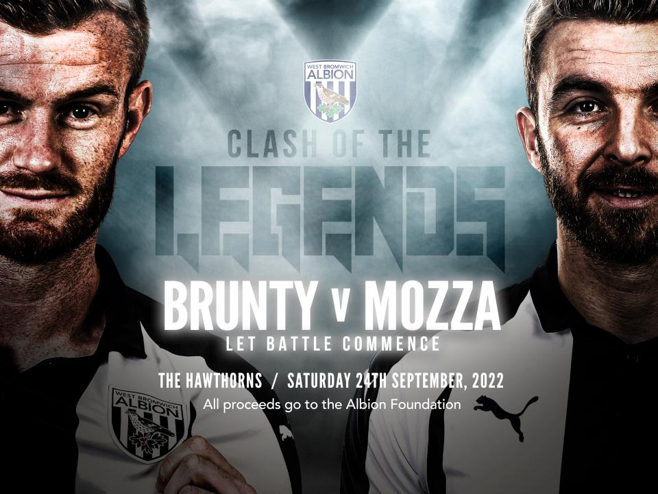 Albion are delighted to confirm a special match honouring Baggies legends Chris Brunt and James Morrison will take place in autumn 2022