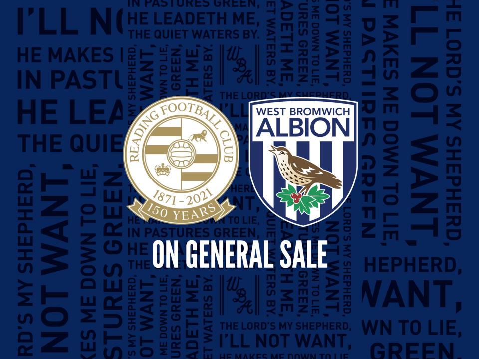 Tickets for Albion's trip to Reading are now on general sale