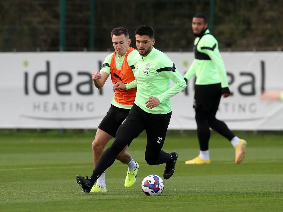 Carlos Corberán takes his first training session as Albion boss.