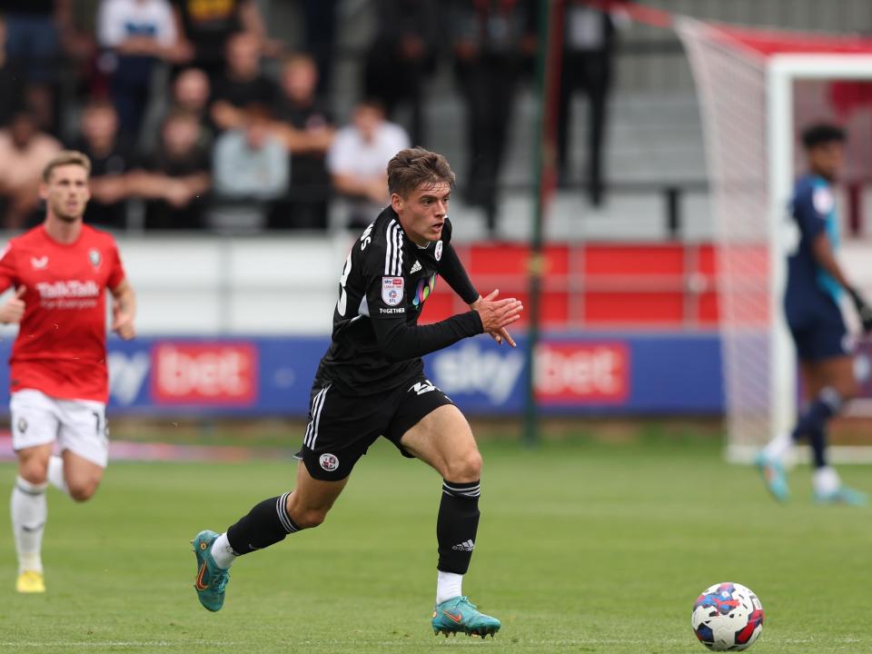 Tom Fellows in action for Crawley Town
