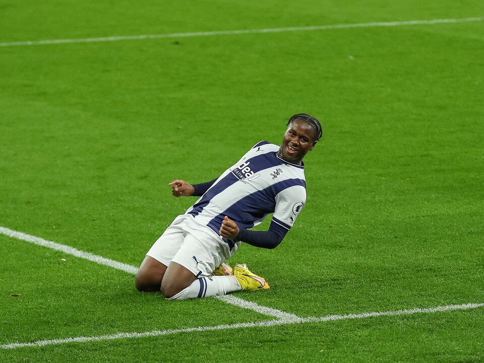 Reyes Cleary celebrates his first goal v Aston Villa in PL2