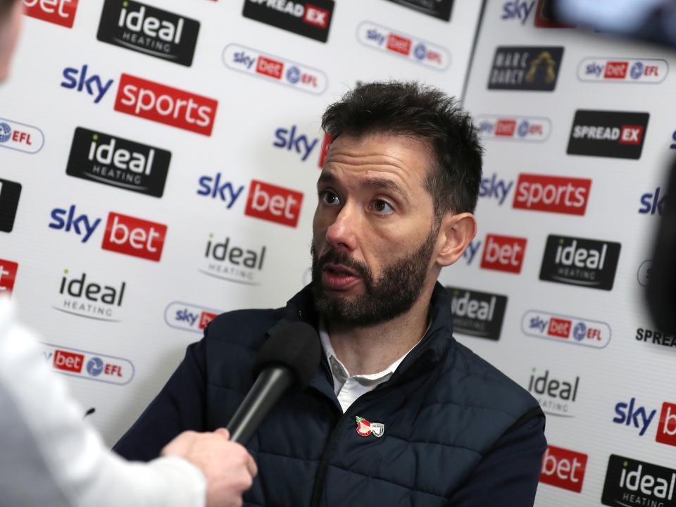 Carlos Corberán is interviewed following Albion's win over Stoke