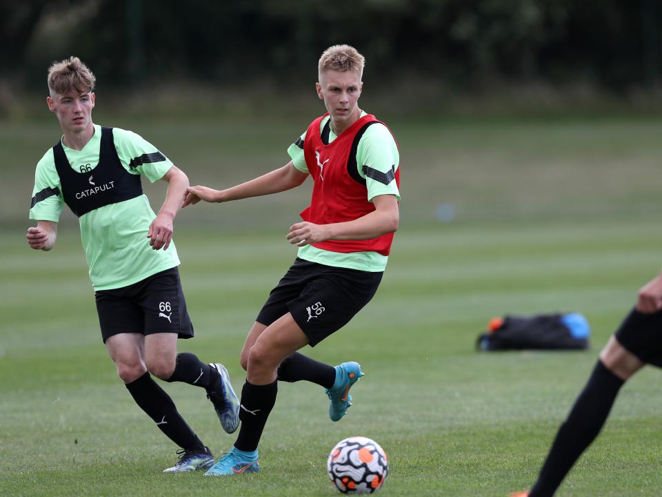 U18s striker Layton Love in training